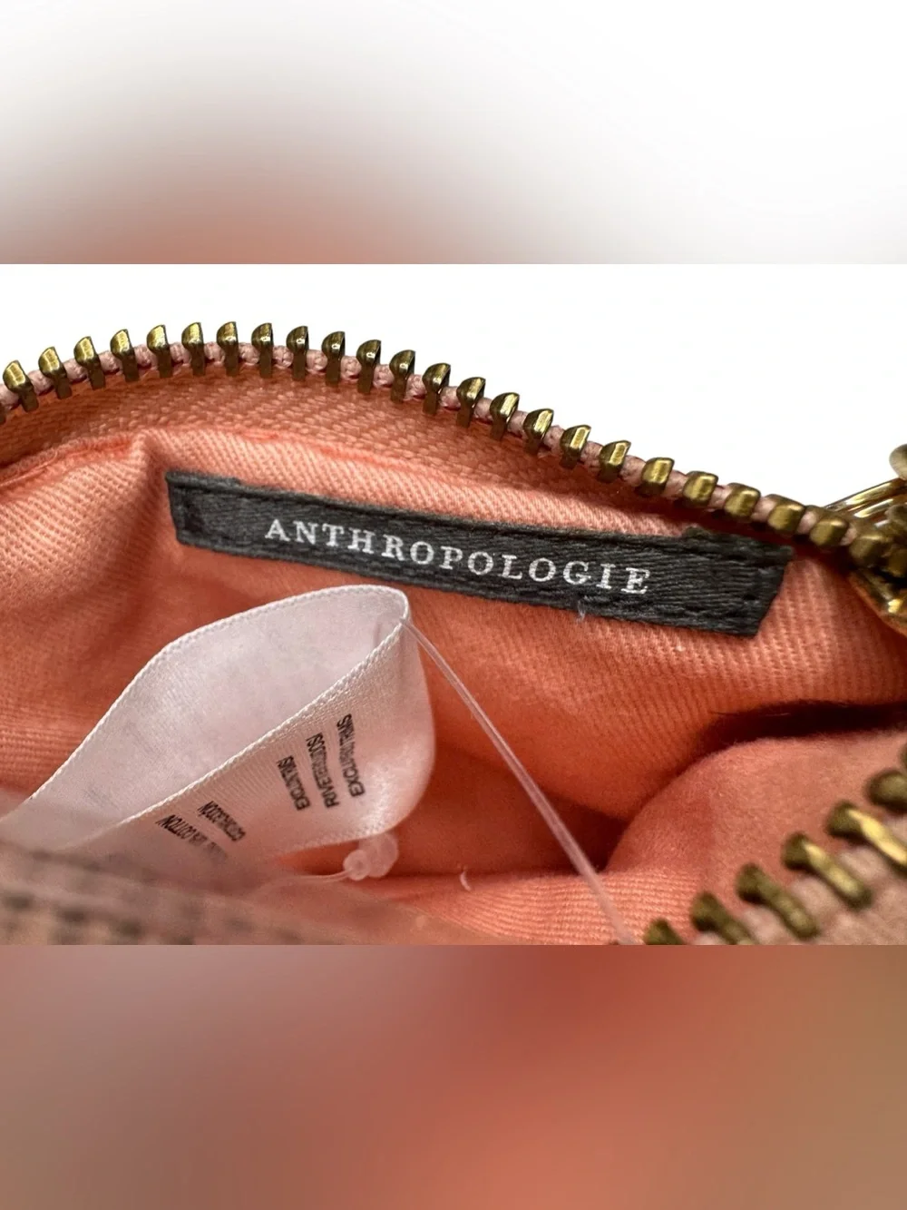 🐚✨ NWT Anthropologie Fiona Beaded Coin Purse Pink Shell Keychain Tassel 🎀